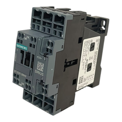 Siemens SIRIUS Leistungsschütz S0 18,5kW 38A 24V DC 1S+1Ö Federzug 3RT2028-2BB40