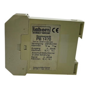 Labom PB1470 measuring transducer power supply Labom PB1470 measuring transducer power supply Labom