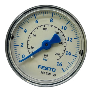 Festo Manometer 0-16bar MA-50-16-1/4 356759 Druckmesser Pneumatikmanometer