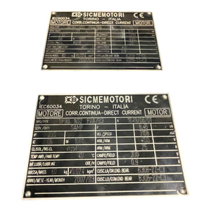 SICMEMOTORI Gleichstrommotor NP90 NS2 PVA/B3 | 9,4 kW  400 V3100–3400 U/min Ø30