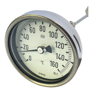 VDO Bimetall Thermometer 0–160°C DIN Kl.1 Einsteckfühler Edelstahl VDO
