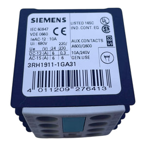 Siemens Hilfsschalter Hilfsschalterblock 3RH1911-1GA31 Hilfsschalter von Siemens