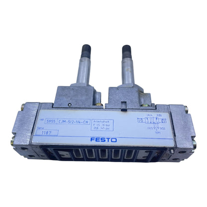 Festo Magnetventil Wegeventil CJM-5/2-1/4-CH 5955 Magnetventil von Festo