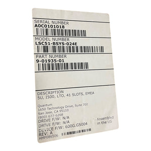 Quantum Scalar i500 LTO-4 Tape Library LSC51-BSYS-024E 2× HP LTO4 FC Laufwerken