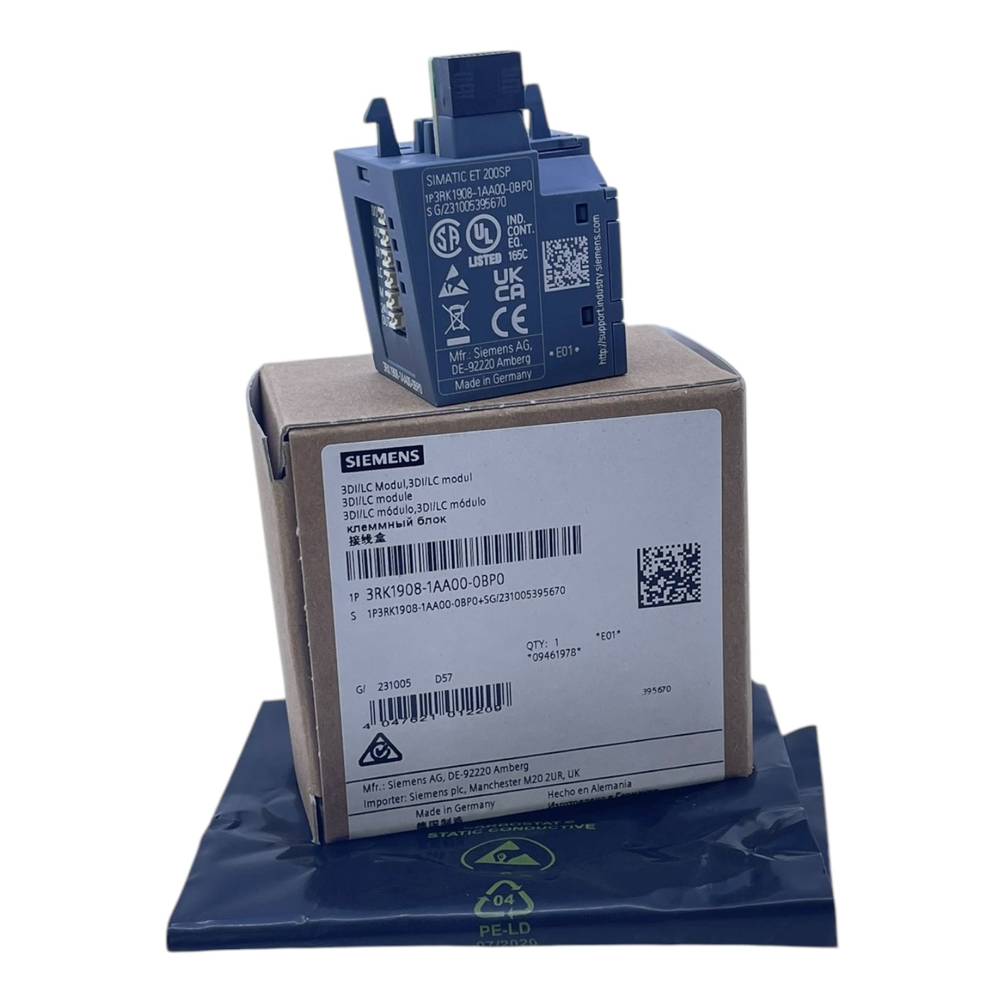 Siemens 3RK1908-1AA00-0BP0 3DI/LC-Modul  für ET 200SP Motorstarter industriell
