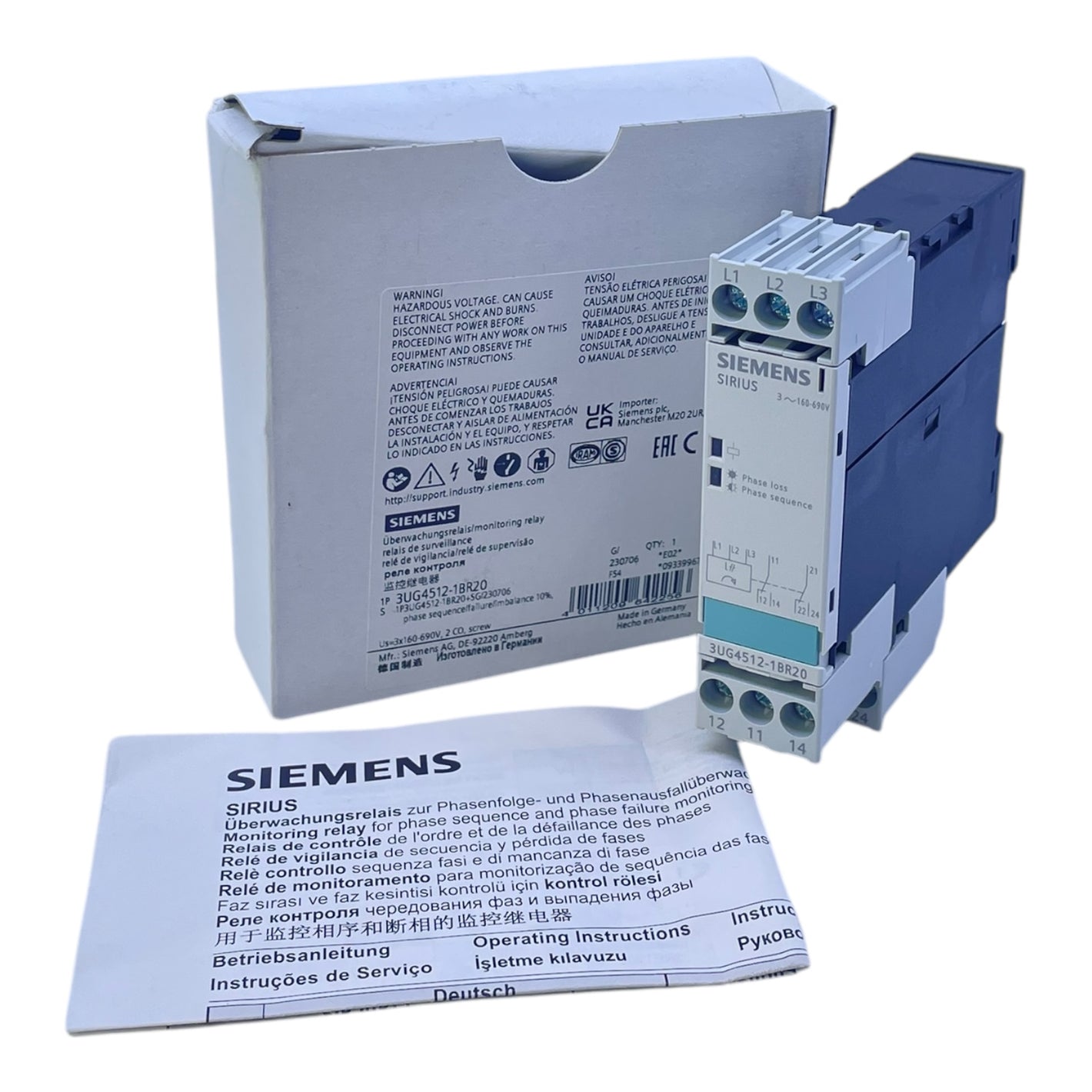 Siemens 3UG4512-1BR20 Analoges Überwachungsrelais  für den industriellen Einsatz