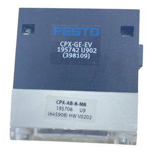 Festo Anschlussblock Modulanschluss 8-fach M8 CPX-GE-EV  CPX-AB-8-M8