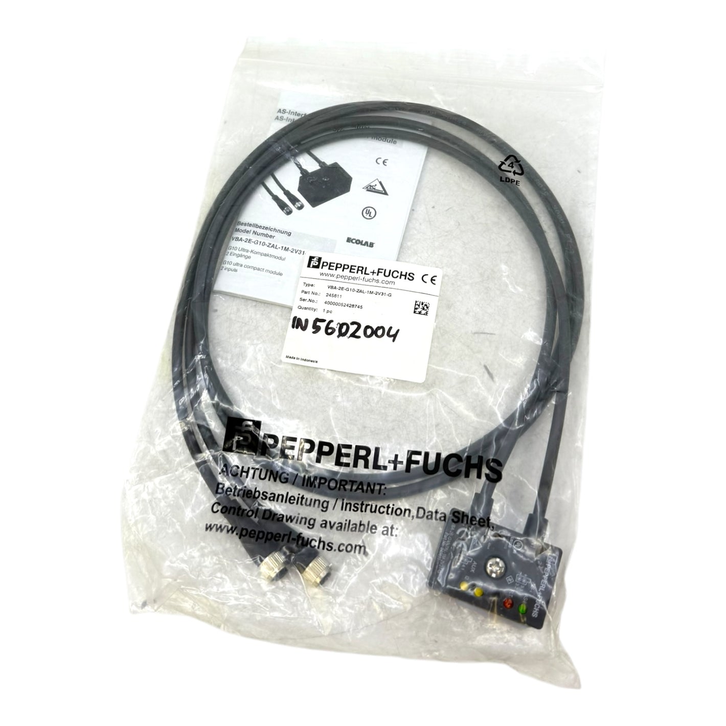 Pepperl+Fuchs VBA-2E-G10-ZAL-1M-2V31-G AS-Interface-Sensor-/Aktuatormodul 245611