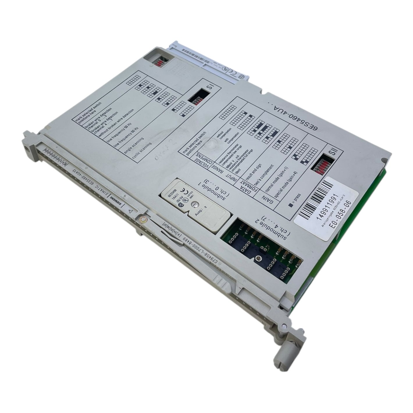 Siemens 6ES5460-4UA13 Analog input for industrial use Analog input