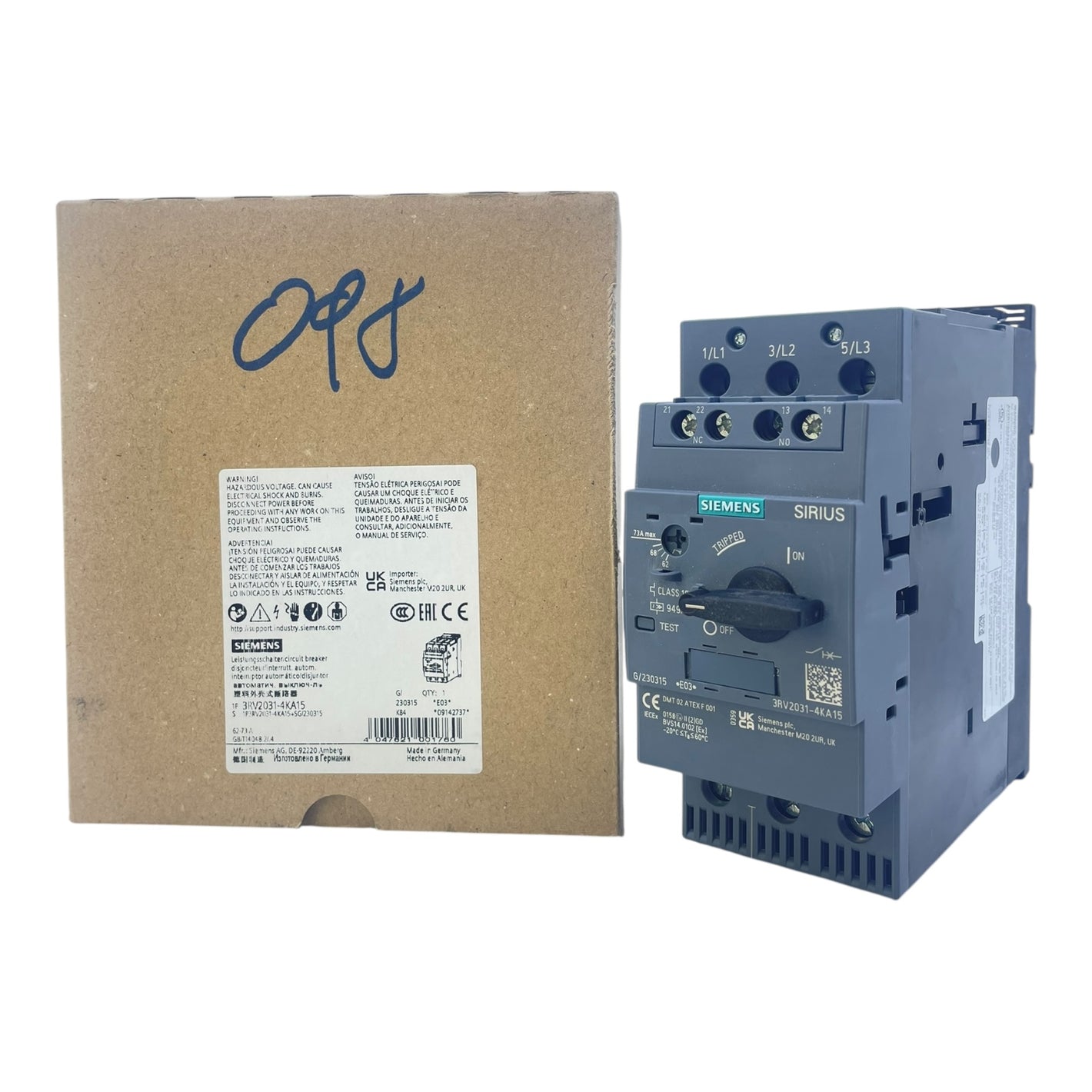 Siemens Motorschutzschalter Leistungsschalter 3RV2031-4KA15 62-73A SIRIUS