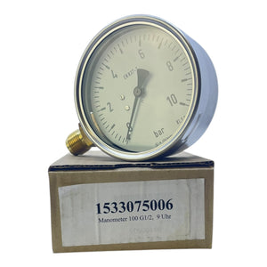 M.Jünemann Manometer 0-10bar 1533075006 Manometer Geeignet für die Industrie