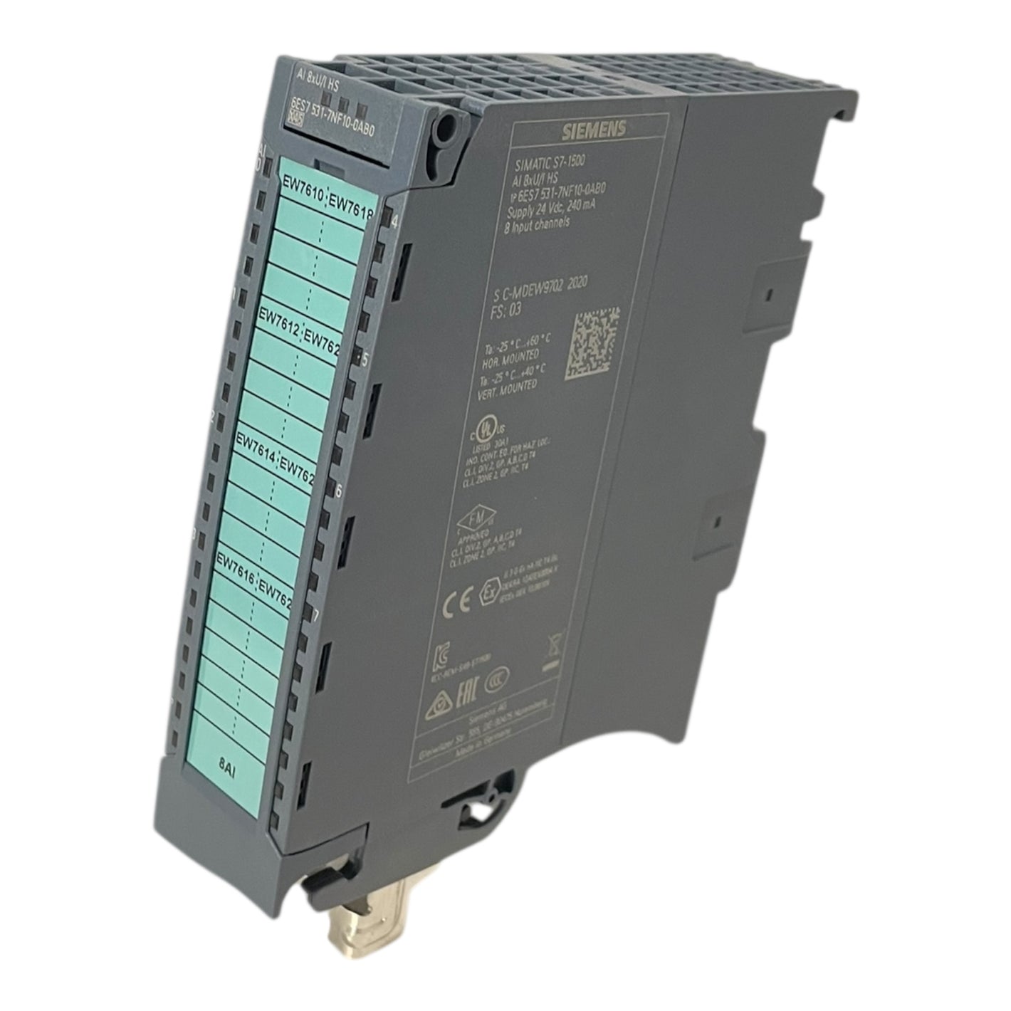 Siemens SIMATIC S7-1500 Analogeingabemodul AI 8xU/I HS 16 Bit 6ES7531-7NF10-0AB0