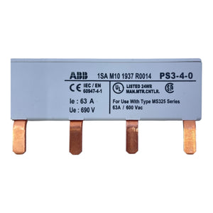ABB 3-Phasen-Sammelschiene PS3-4-0 63A 690V 1SAM101937R0014 für MS325 VE:2stk