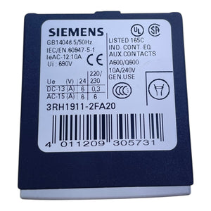 Siemens Hilfsschalterblock 3RH1911-2FA20 Hilfsschalterblock von Siemens