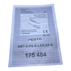 Festo Näherungsschalter Sensor SMT-8-PS-S-LED-24-B 175484 Näherungsschalter