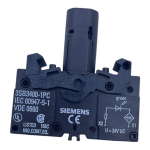 Siemens Leuchtdrucktaster Grün 24V 3SB3245-0AA41 Leuchtdrucktaster von Siemens