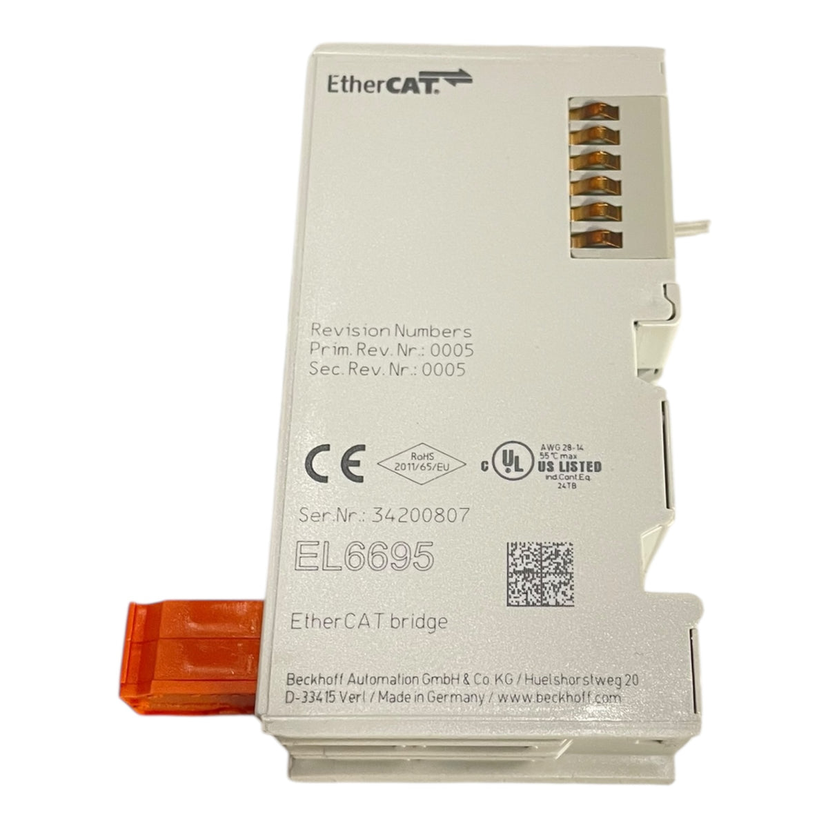 El6695 Module Beckhoff EtherCAT-Klemme Kommunikations-Interface EL6695 für die Indus