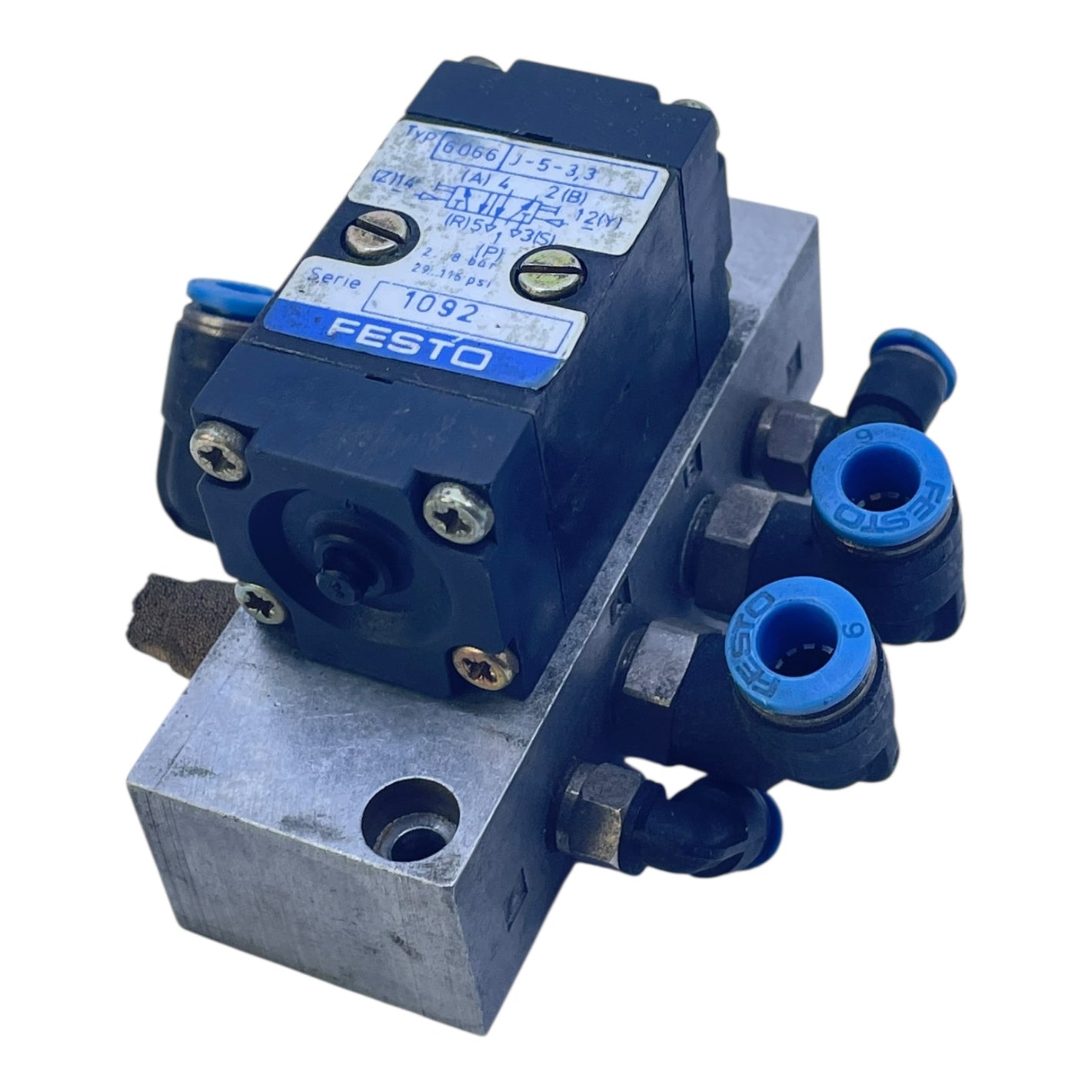 Festo Magnetventil J-5-3/3 6066 + Ventilinsel AS-1/8 gebraucht Industrie Einsatz