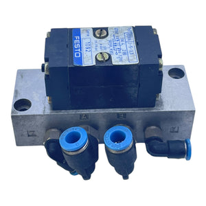 Festo Magnetventil J-5-3/3 6066 + Ventilinsel AS-1/8 gebraucht Industrie Einsatz