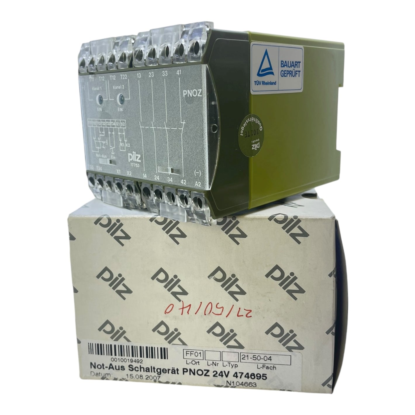 Pilz Sicherheitsrelais PNOZ/24V=/3a/1r 474695 Sicherheitsrelais von Pliz