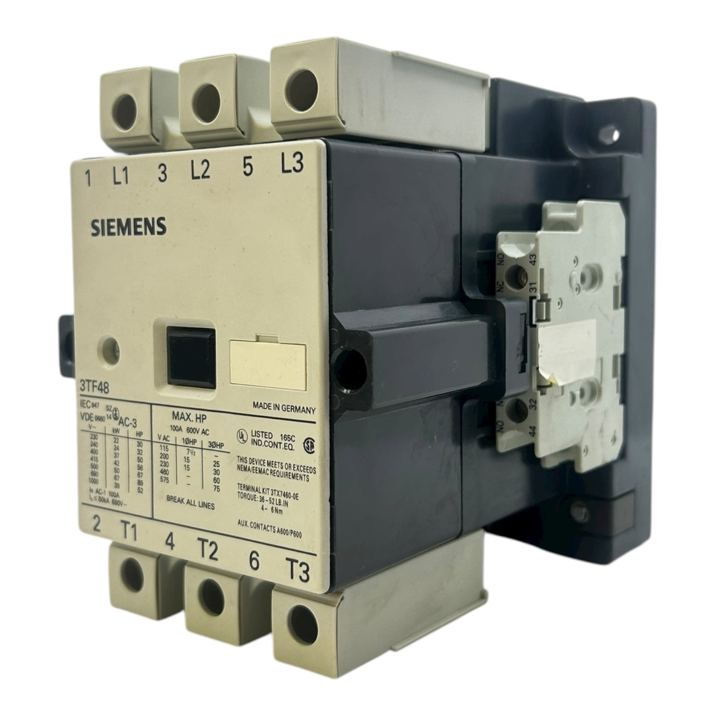 Siemens Schütz Contactor 3TF4822-0AM0 Schütz Contactor von Siemens für Industrie