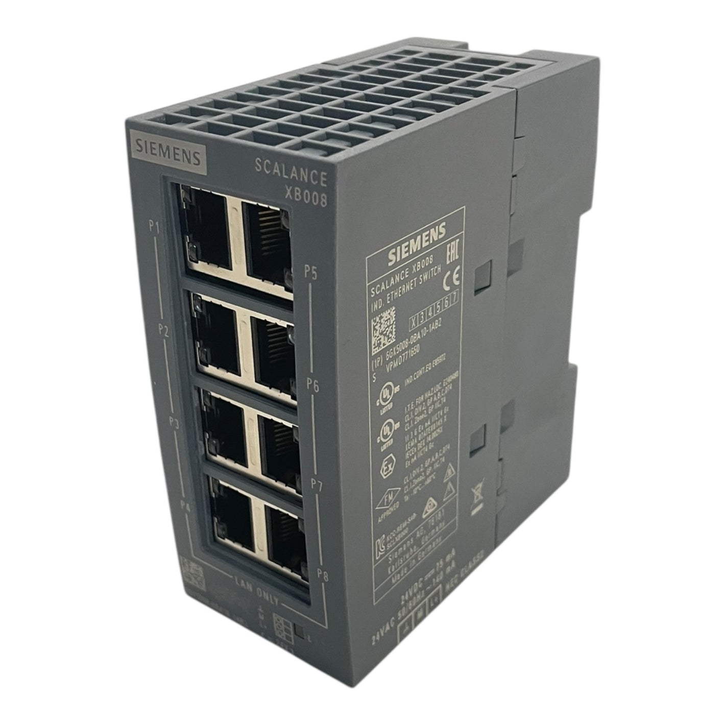 Siemens SCALANCE XB008 Industrial Ethernet Switch 6GK5008-0BA10-1AB2 Industrie