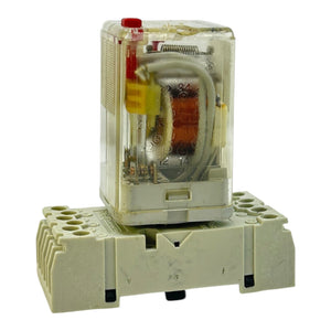 Kuhnke Relais 24V AC Z345 UF3C mit Sockel 5-polig transparent Steckrelais