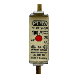 SIBA NH00 Sicherung 100A 500V gL/gG 120kA Korrosionsfest 20 300 13 VE:2stk