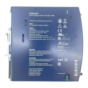 Puls Hutschienen-Netzteil 24 V/DC 20 A 480 W QT20.241 Hutschienen-Netzteil
