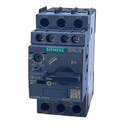 Siemens 3RV2011-0AA15 Leistungsschalter Baugröße S00 für den Motorschutz industr