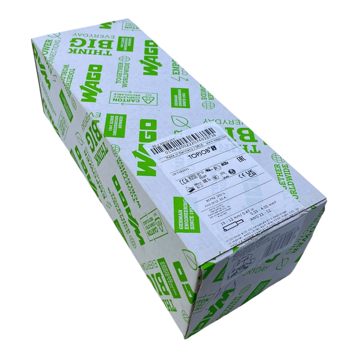 WAGO Doppelstockklemme Double-Deck Terminal Block 2002-2207 TOPJOB S VE: 73 Stk