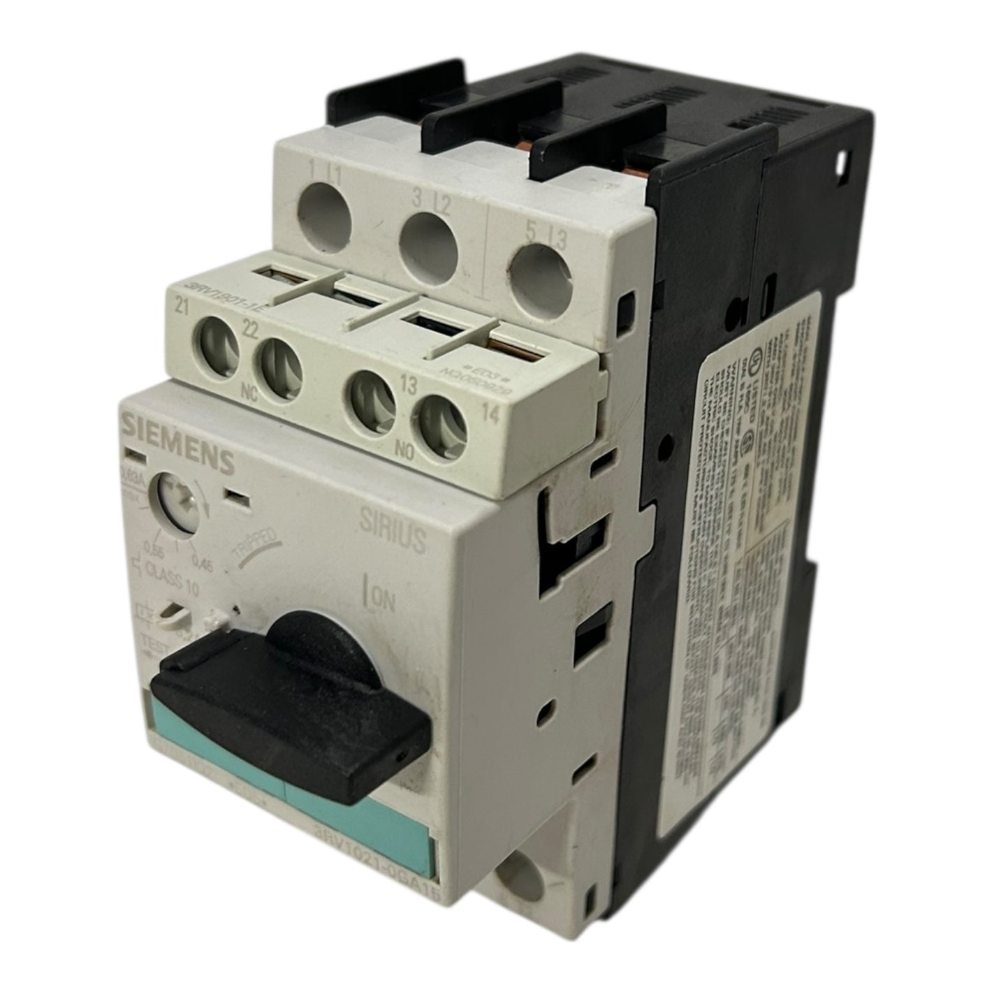 Siemens Leistungsschalter 0,45...0,63 A Baugröße S0 3RV1021-0GA15 für Industrie