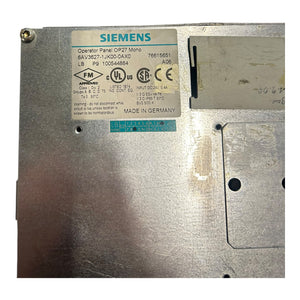 Siemens 6AV3627-1JK00-0AX0 Operator Panel HMI Industrial Use