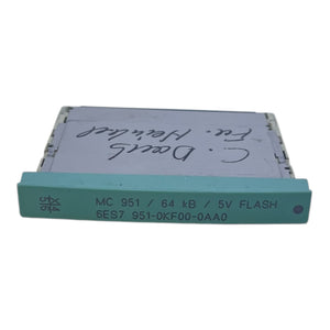 Siemens 6ES7951-0KF00-0AA0 Speicherkarte 64kBYTE 8 BIT für industriellen Einsatz