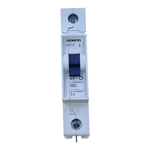 Siemens Leitungsschutzschalter 5SX21 A4 4A 1-polig 230/400V 6000A MCB