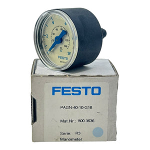 Festo Manometer Druckanzeige PAGN-40-10-G18 8003636 10 bar 1/8"