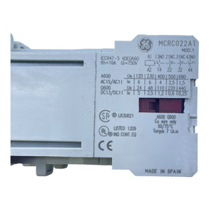 General Electric Schütz MCRC022AT 24V DC 16A 4-polig Hilfsschütz