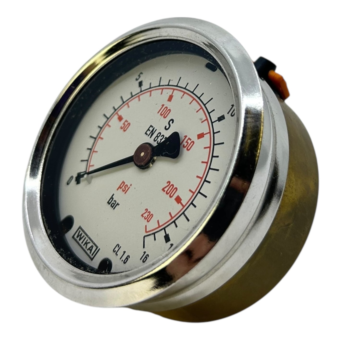 WIKA Manometer Druckmesser 0–16 bar / 0–230 psi EN 837 Manometer für Industrie