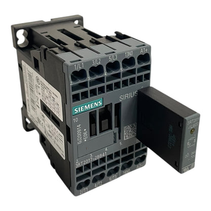 Siemens Leistungsschütz 12 A 5,5 kW / 400 V DC 24 V 3RT2017-2BB41 3RT2916-1LM00