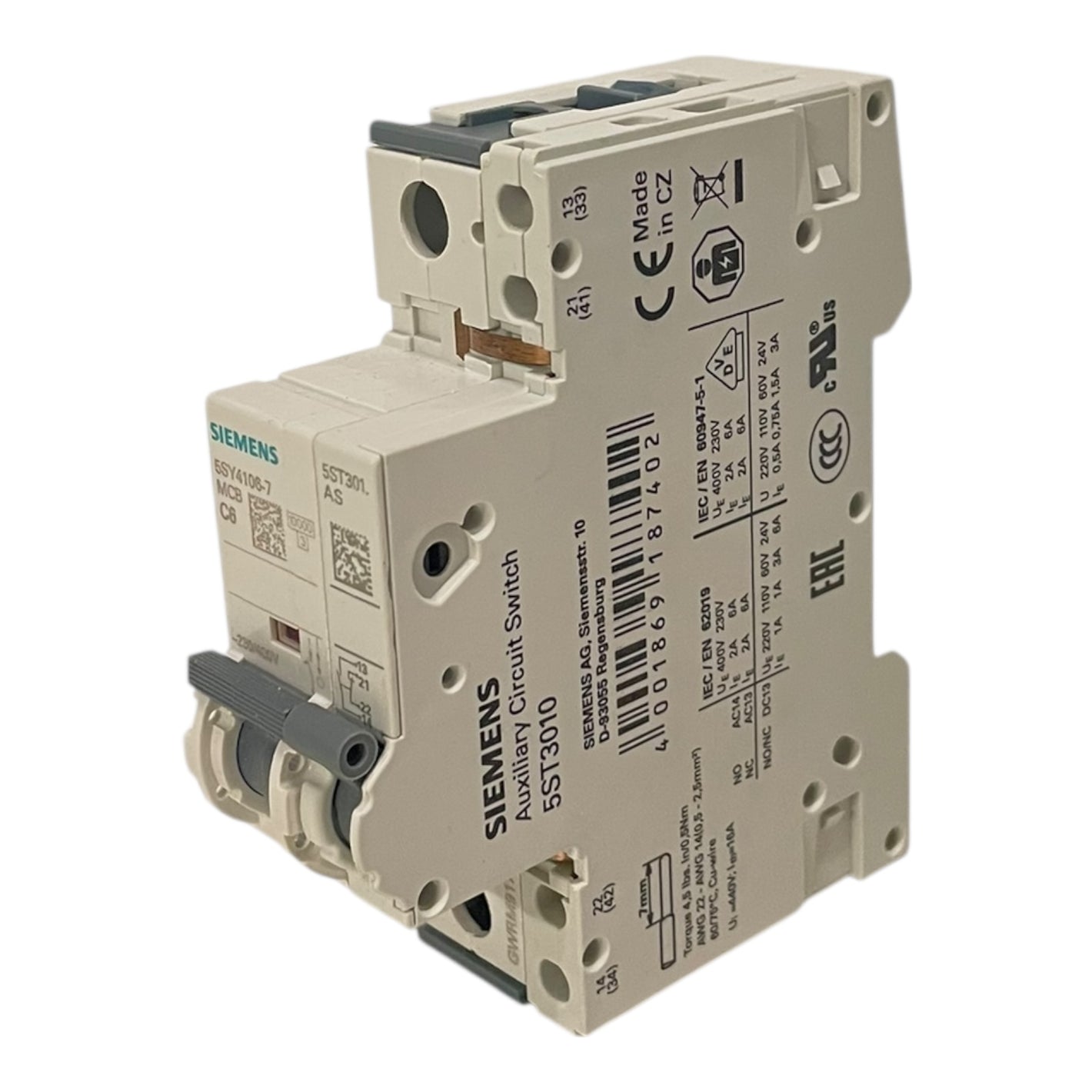 Siemens Leistungsschutzschalter für industriellen Einsatz 5SY4106-7 Schalter