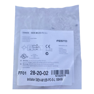 Festo Näherungsschalter Induktiver Sensor SIEH-M12B-PO-S-L 150455 Festo