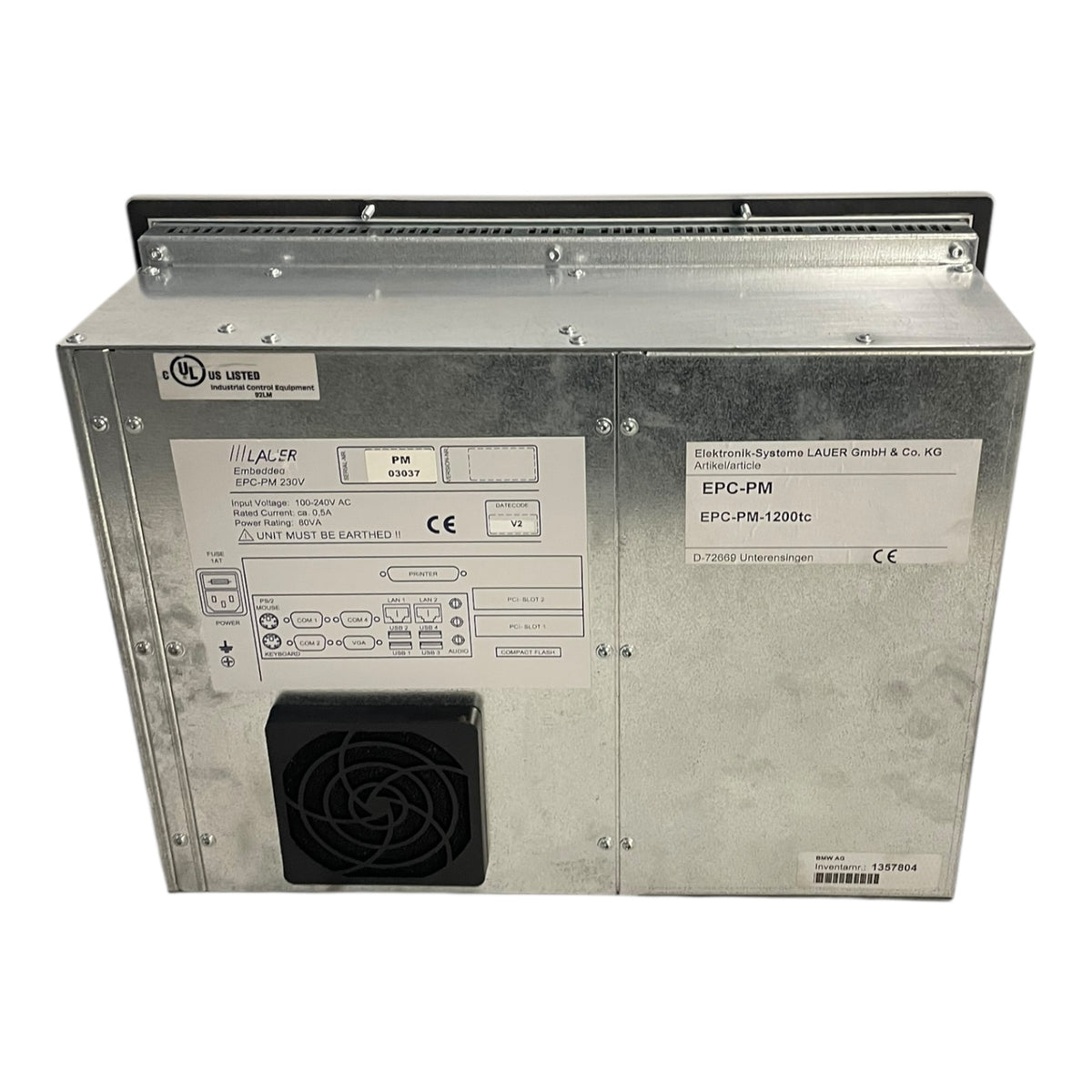 Pc 490 Rear Epc Module Location Lauer Industrie PC Panel EPC-PM-1200tc Panel für den Industriellen Ber