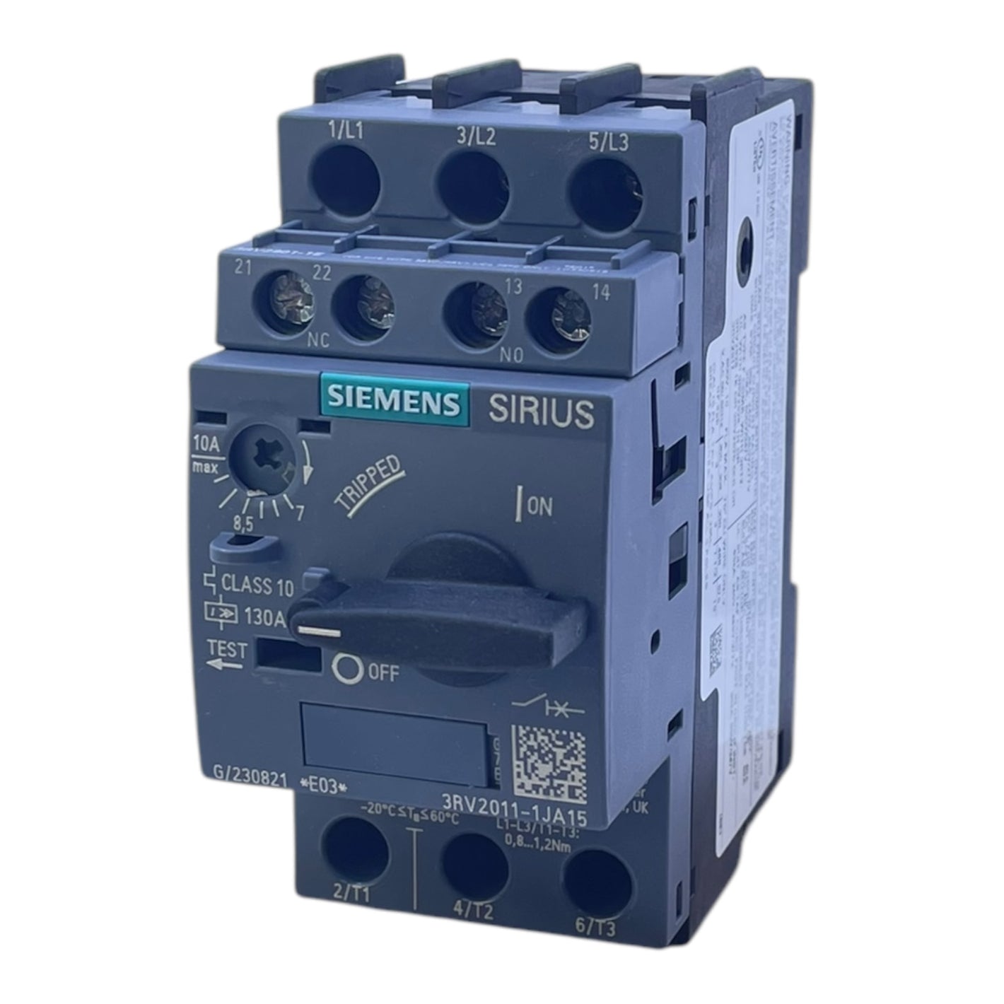 Siemens 3RV2011-1JA15 Leistungsschalter Baugröße S00 für den Motorschutz industr