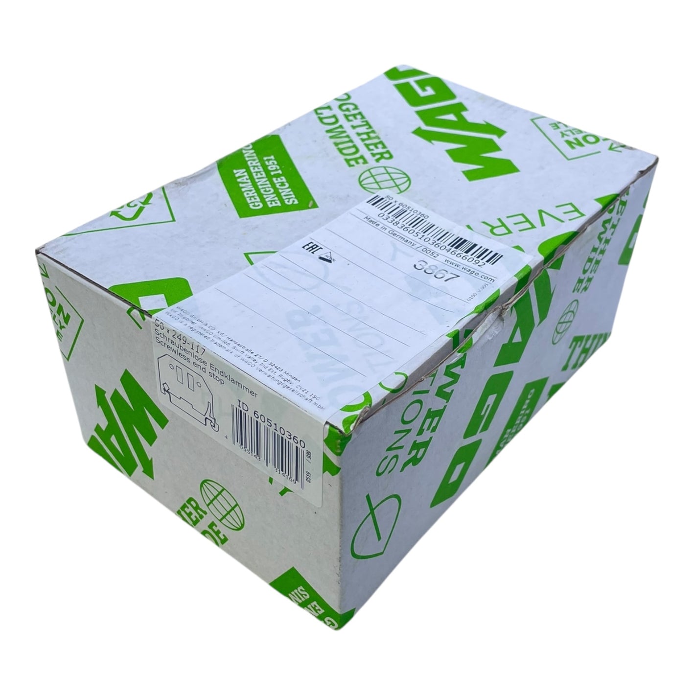 WAGO 249-117 Schraublose Endklammer Screwless End Stop VE:50 Stk