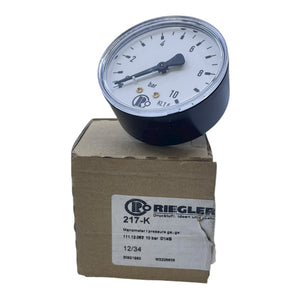Riegler Manometer 0-10bar 217-K 111.12.063 G1/4B Manometer von Riegler Industrie