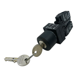Siemens Schlüsselschalter 3SB3403-0D 2S 6A/230V mit Schlüssel 455 schwarz