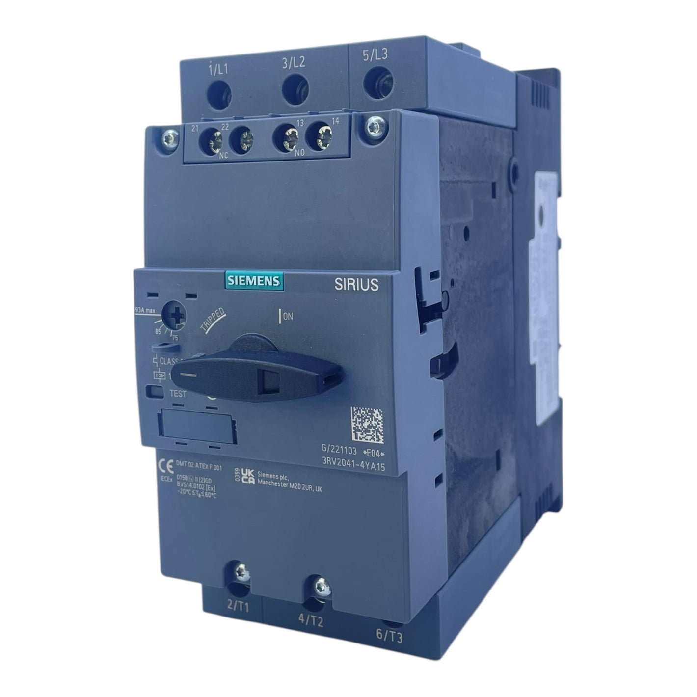 Siemens Motorschutzschalter 75–93 A 3RV2041-4YA15 Sirius Class 10