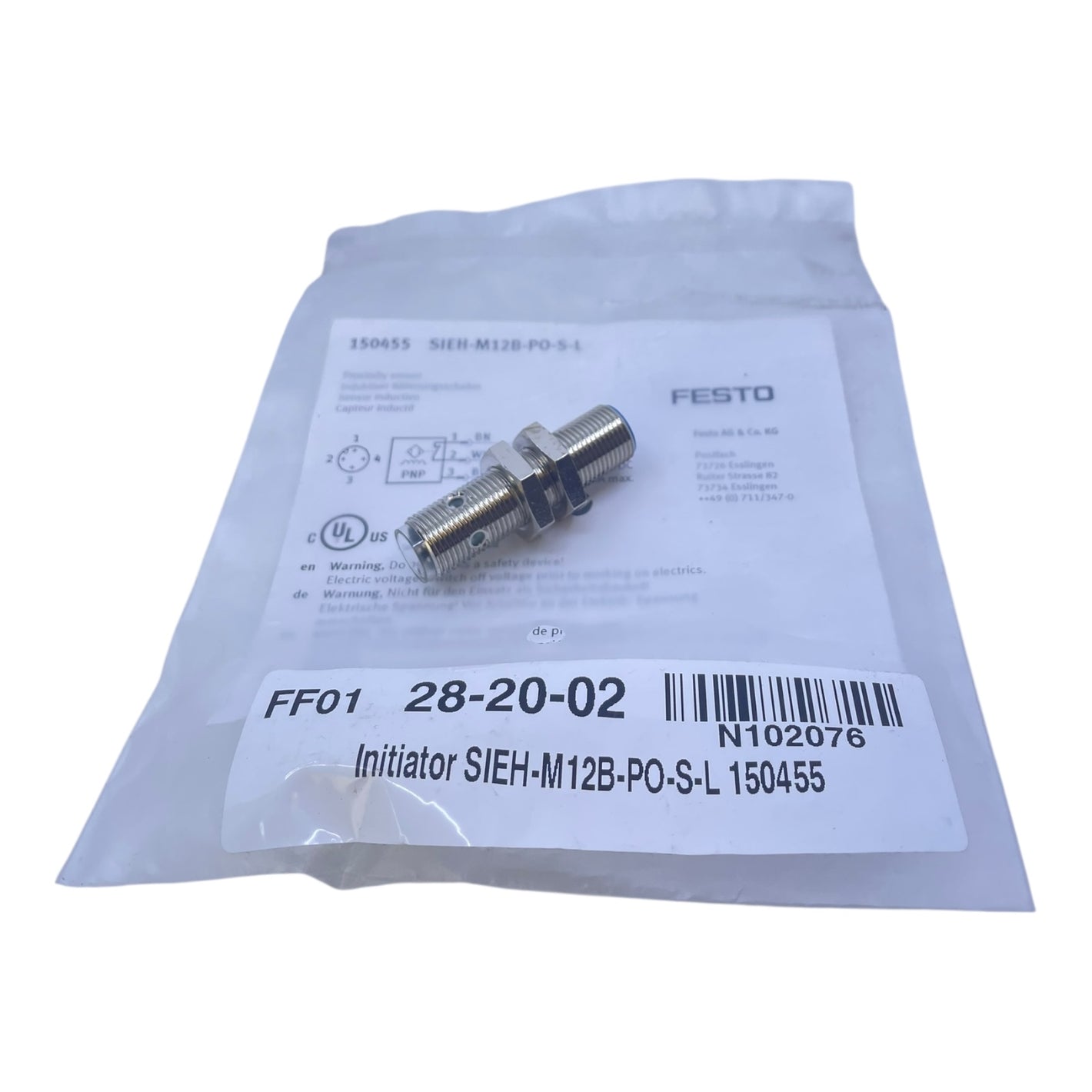 Festo Näherungsschalter Induktiver Sensor SIEH-M12B-PO-S-L 150455 Festo