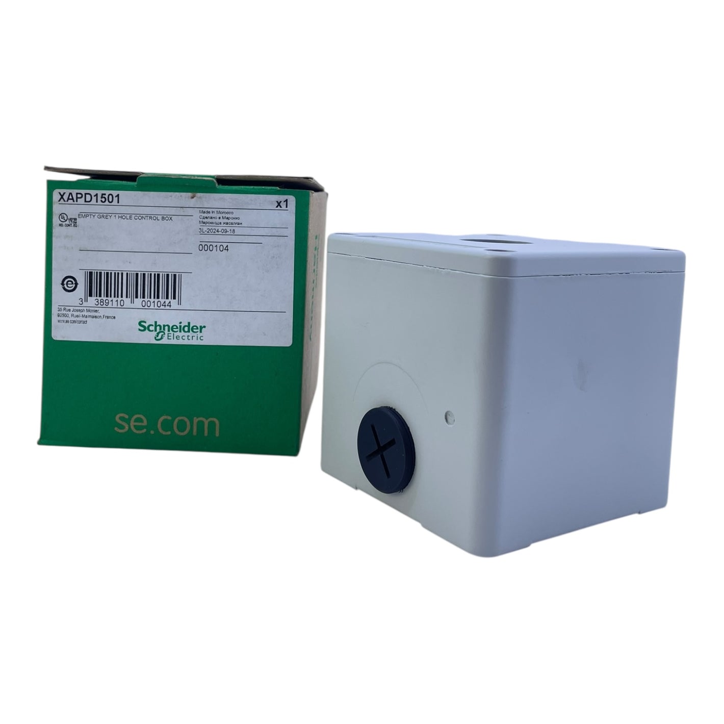 Schneider Electric Gehäuse XAPD1501 1-Loch Steuerbox grau IP65