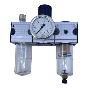 Riegler Wartungseinheit Filterregler mit Öler und Manometer 16 bar Filterregler